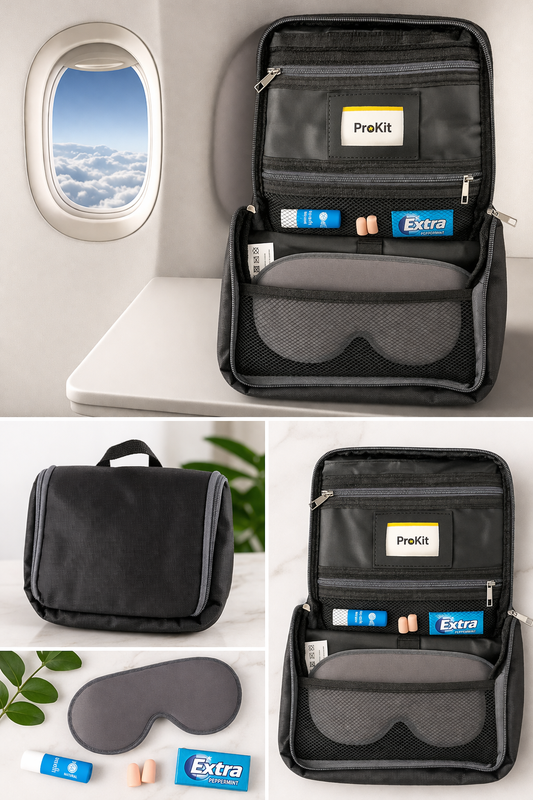 Reis organizer vliegtuig - handbagage essentials kit